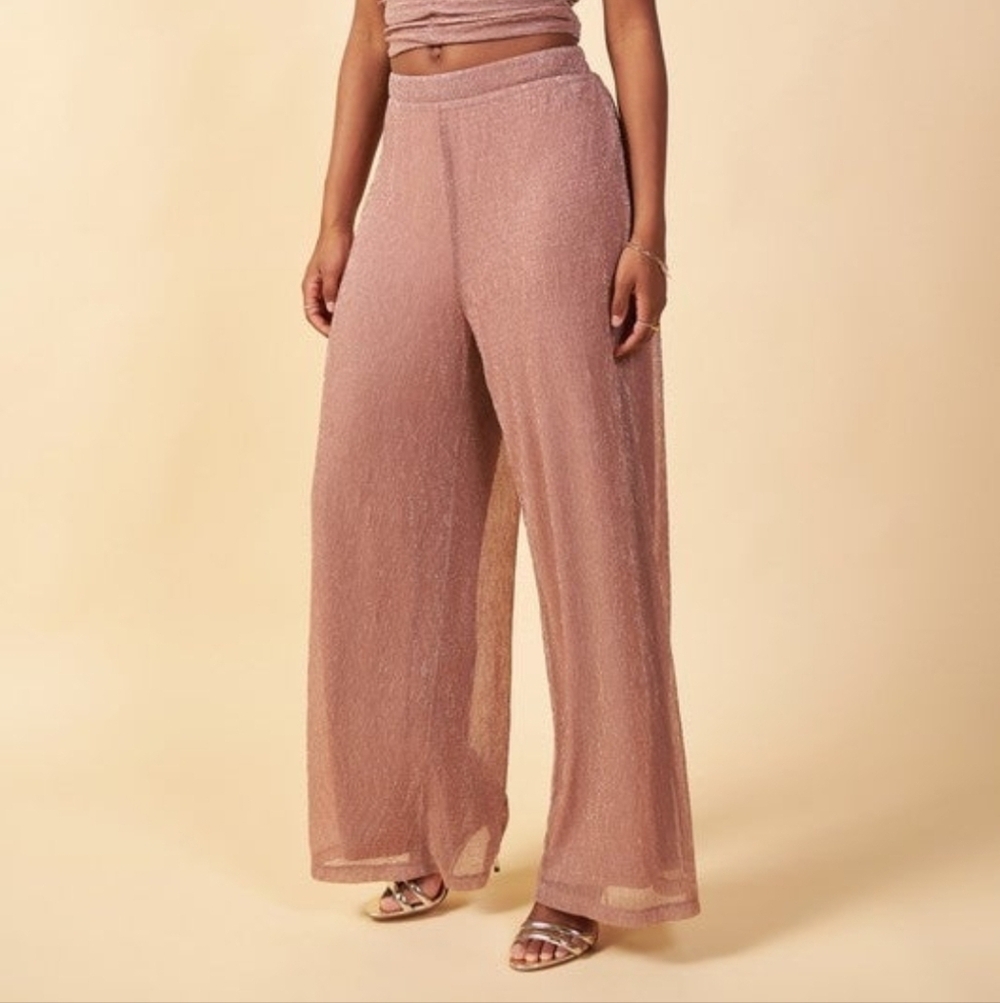 Skies Are Blue Pink Sparkle Pants NWT - Picture 2 of 3